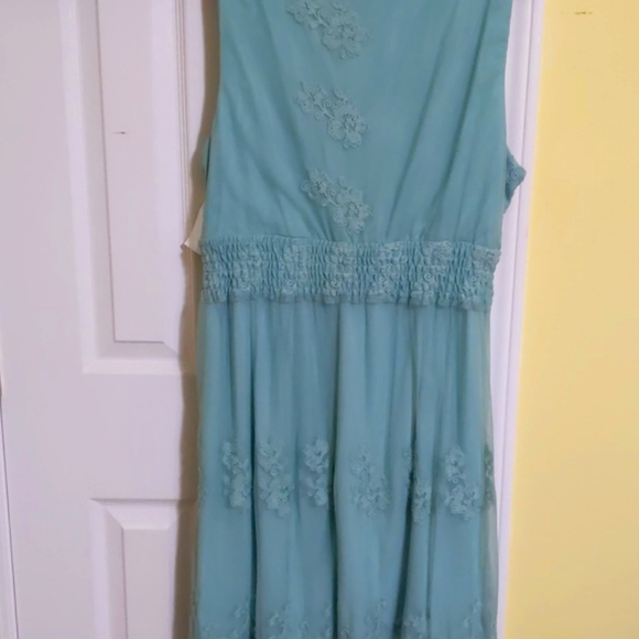 Chris McLaughlin 2 pcs dress sz 18.  A beautiful soft aqua. Nwsizet(never worn). - Picture 7 of 7